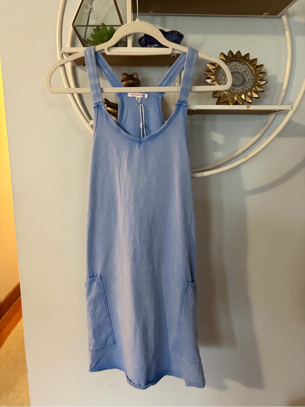 Sundry Women’s XS Blue Romper Dress Shorts NWT